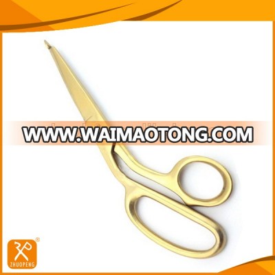 9" LFGB best stainless steel gold coated tailoring scissors