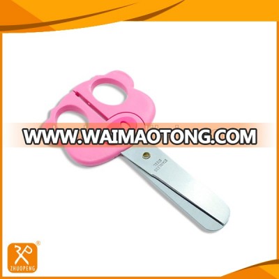 high quality colorful plastic handle animal student scissors