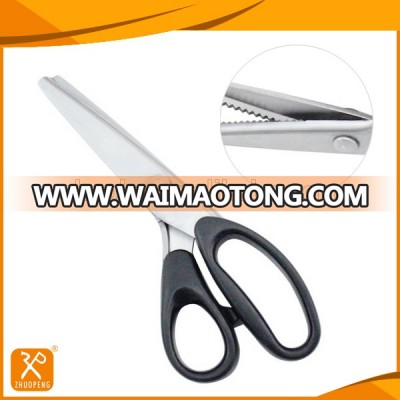 7" FDA stainless steel professional zigzag lace cutting scissors